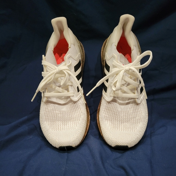 Adidas White Sneakers with Black Stripes - Picture 1 of 5